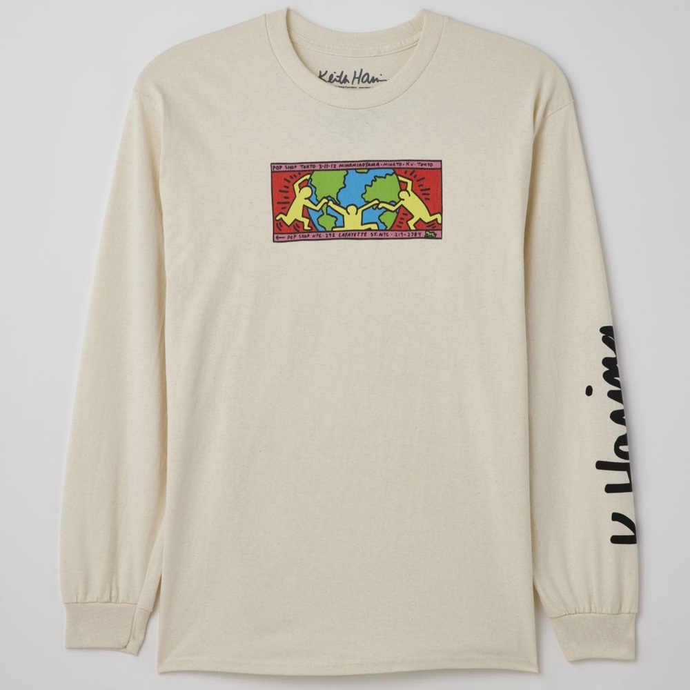 Keith Haring Around the Earth Long Sleeve Tee